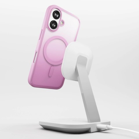Etui silikonowe Puro Gradient MagSafe do iPhone 16 - różowe