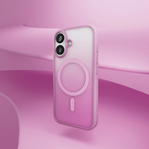 Etui silikonowe Puro Gradient MagSafe do iPhone 16 - różowe
