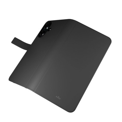 Etui z ekoskóry Puro Wallet Detachable MagSafe 2w1 z klapką i portfelem do iPhone 16 - czarne