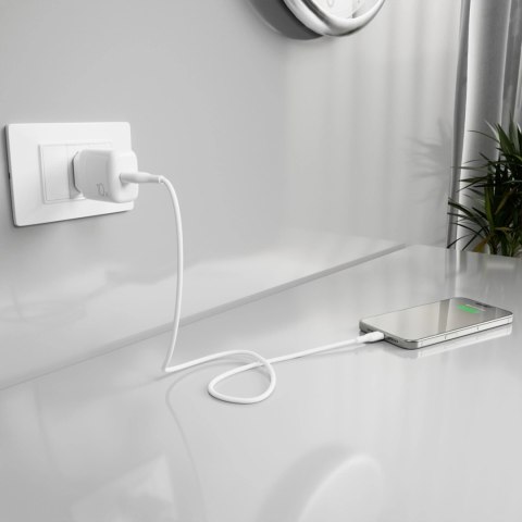 Ładowarka sieciowa Puro PROLITE 10W USB-A + kabel USB-A - USB-C 1.2m - biała