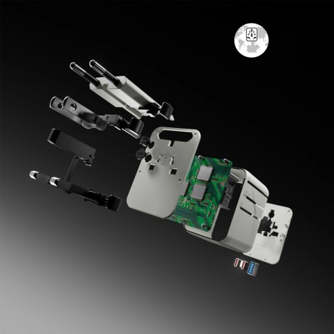 Adapter podróżny SBS 2xUSB-C 1xUSB-A uniwersalny - biały