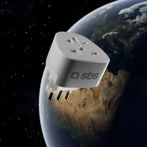 Adapter podróżny SBS IT - uniwersalny - biały