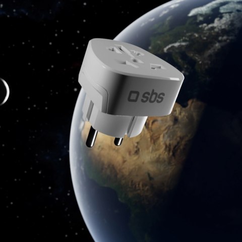 Adapter podróżny SBS Shucko/EU - uniwersalny - biały
