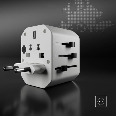 Adapter podróżny SBS TEADAPTUSBTCUNI USB-C USB-A uniwersalny - biały