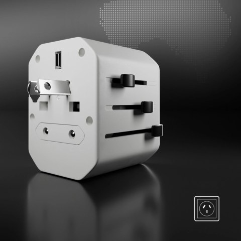Adapter podróżny SBS TEADAPTUSBTCUNI USB-C USB-A uniwersalny - biały