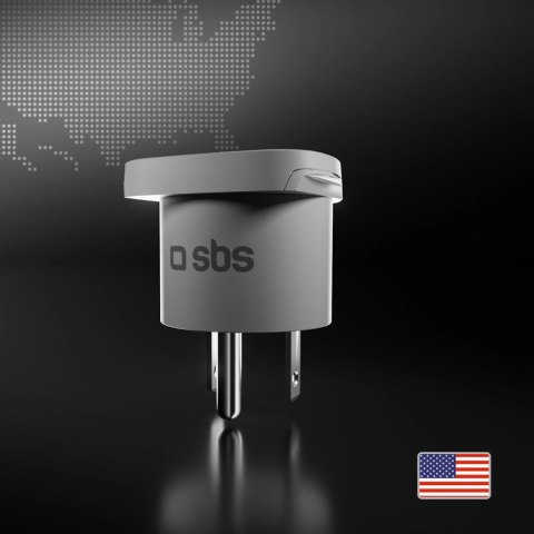 Adapter podróżny SBS US - uniwersalny - biały