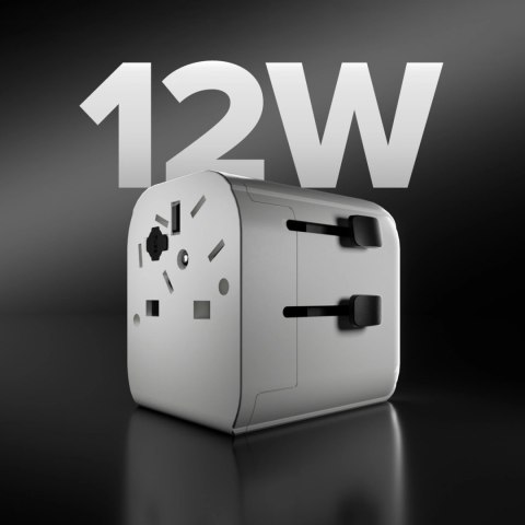 Adapter podróżny SBS uniwersalny - EU 2xUSB-A - biały