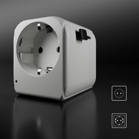 Adapter podróżny SBS uniwersalny - EU 2xUSB-A - biały