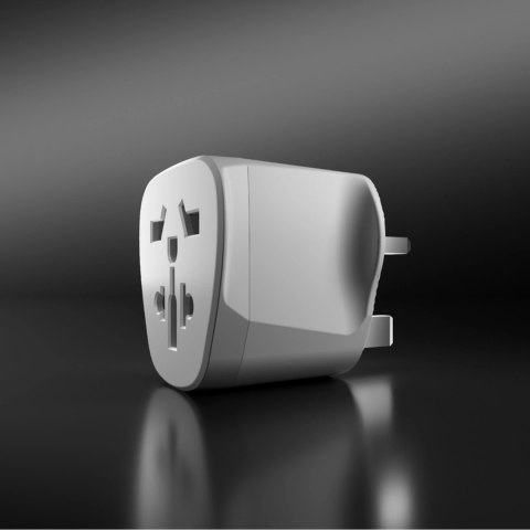 Adapter podróżny UK - uniwersalny - biały