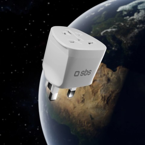 Adapter podróżny UK - uniwersalny - biały