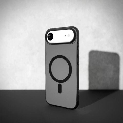 Etui silikonowe Puro Daylight kompatybilne z Magsafe na iPhone 17 Air - półprzezroczyste czarne