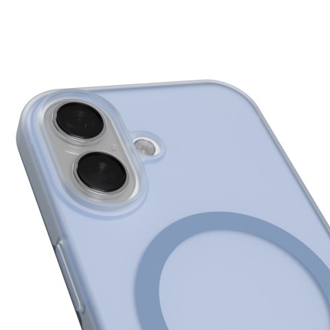 Etui silikonowe Puro Daylight kompatybilne z Magsafe na iPhone 17 - półprzezroczyste niebieskie