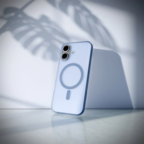 Etui silikonowe Puro Daylight kompatybilne z Magsafe na iPhone 17 - półprzezroczyste niebieskie