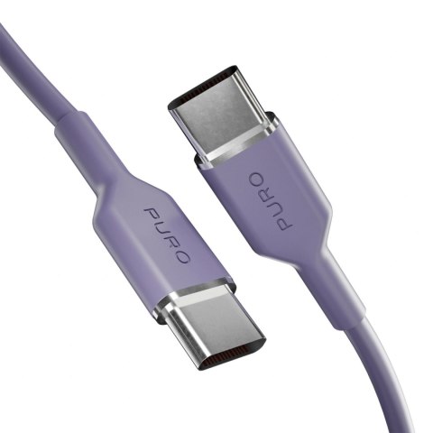 Kabel Puro ICON USB-C - USB-C 1,5m - fioletowy