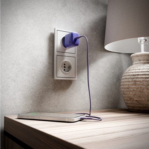 Kabel Puro ICON USB-C - USB-C 1,5m - fioletowy