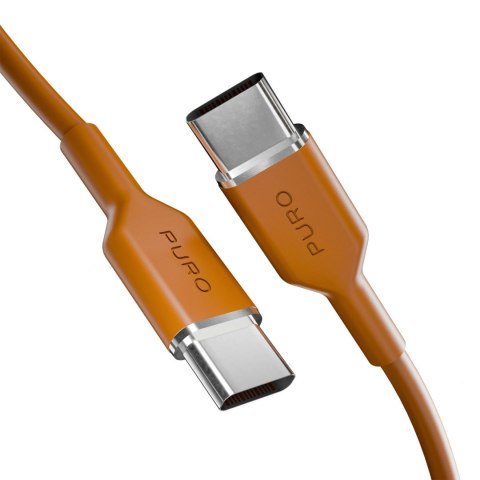 Kabel Puro ICON USB-C - USB-C 1,5m - pomarańczowy