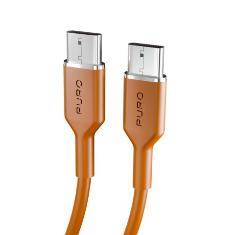 Kabel Puro ICON USB-C - USB-C 1,5m - pomarańczowy