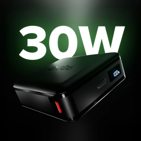 Powerbank SBS HD 30W 10000mAh USB-C z wyświetlaczem LCD - czarny