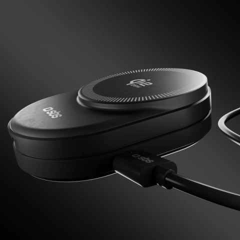 Stacja ładująca SBS Qi2.2 25W indukcyjna 3w1 składana z certyfikatem MFI - czarna