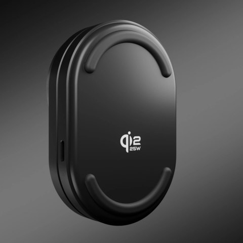 Stacja ładująca SBS Qi2.2 25W indukcyjna 3w1 składana z certyfikatem MFI - czarna