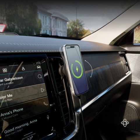 Uchwyt magnetyczny SBS z ładowarką bezprzewodową Qi2.2 25W z chłodzeniem aktywnym - czarny