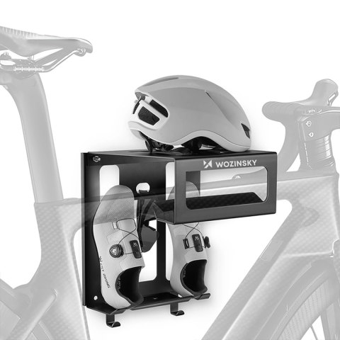 Wieszak na rower Wozinsky WSW-01S wraz z zestawem montażowym - czarny