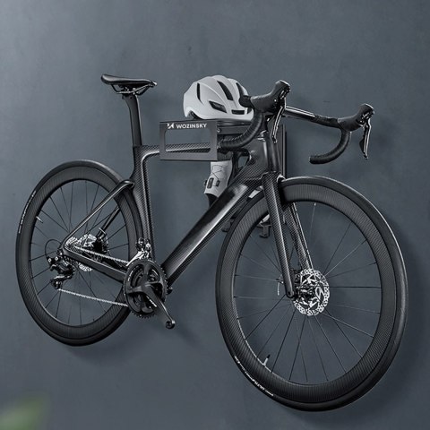 Wieszak na rower Wozinsky WSW-01S wraz z zestawem montażowym - czarny