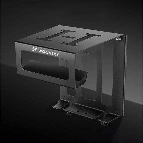 Wieszak na rower Wozinsky WSW-01S wraz z zestawem montażowym - czarny