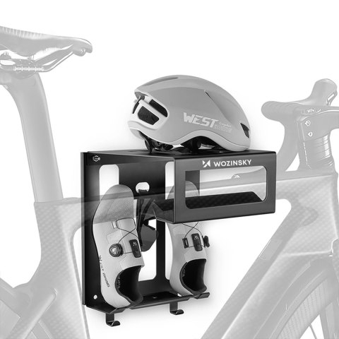 Wieszak na rower Wozinsky WSW-01S wraz z zestawem montażowym - czarny
