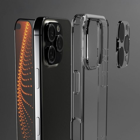 Zestaw SBS z technologią D3O na iPhone 16 Pro Max - etui + szkło ochronne na ekran i aparat - przezroczyste