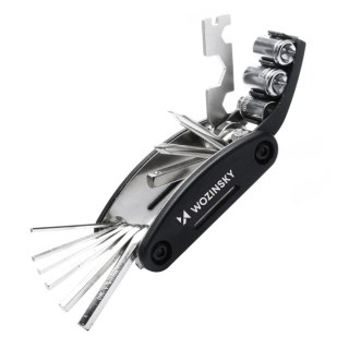 Zestaw narzędzi Wozinsky WWZ-01N 16w1 wielofunkcyjny do naprawy roweru - czarny