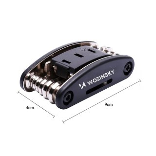 Zestaw narzędzi Wozinsky WWZ-01N 16w1 wielofunkcyjny do naprawy roweru - czarny