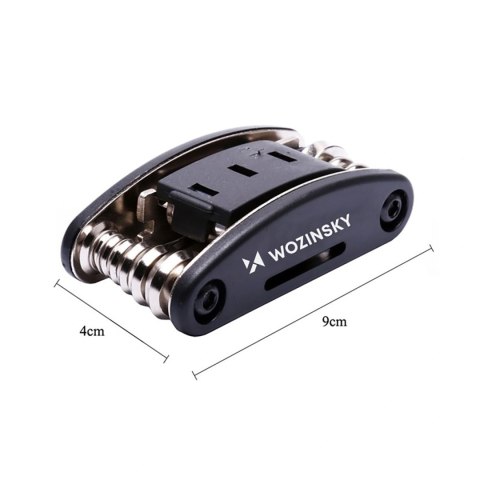 Zestaw narzędzi Wozinsky WWZ-01N 16w1 wielofunkcyjny do naprawy roweru - czarny