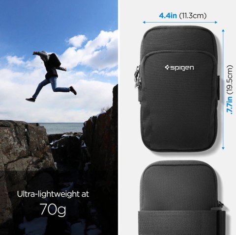 Armband Spigen Dynamic Shield A702 na ramię - czarny