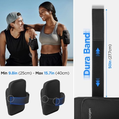 Armband Spigen Dynamic Shield A702 na ramię - czarny