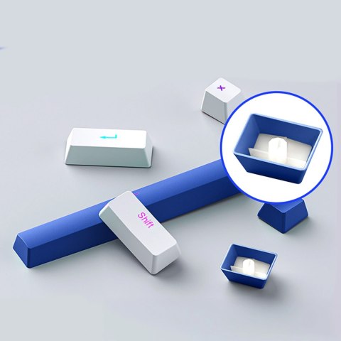 Klawiatura gamingowa Machenike K500B-B87 przewodowa mechaniczna podświetlana Red Switch - biała