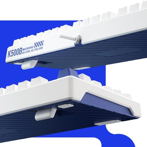 Klawiatura gamingowa Machenike K500B-B87 przewodowa mechaniczna podświetlana Red Switch - biała