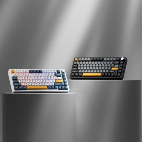 Klawiatura gamingowa Machenike K600-B82W bezprzewodowa mechaniczna podświetlana GR Silver Switch - czarna