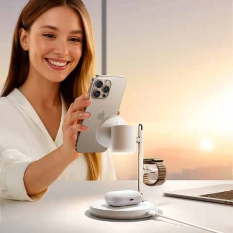 Joyroom JR-W23 Qi2 4-in-1 Wireless Charger-White