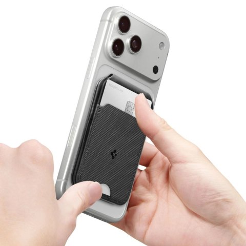 Magnetyczny portfel Spigen Slim Fold Tripod Wallet S314-2 MagSafe na telefon - czarny