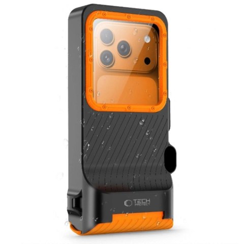 TECH-PROTECT IPX8 PRO UNIVERSAL DIVING WATERPROOF CASE BLACK/ORANGE