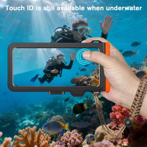 TECH-PROTECT IPX8 PRO UNIVERSAL DIVING WATERPROOF CASE BLACK/ORANGE