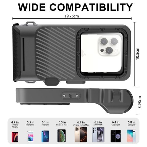 TECH-PROTECT IPX8 PRO UNIVERSAL DIVING WATERPROOF CASE GREY/BLACK