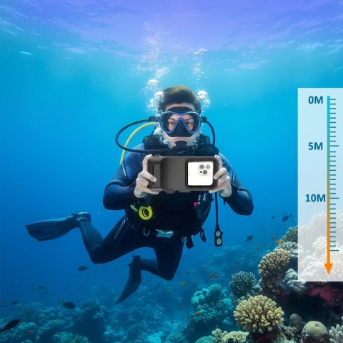 TECH-PROTECT IPX8 PRO UNIVERSAL DIVING WATERPROOF CASE GREY/BLACK