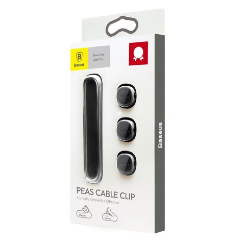 Baseus Peas organizer magentyczny na kable czarny Baseus Peas organizer magentyczny na kable czarny