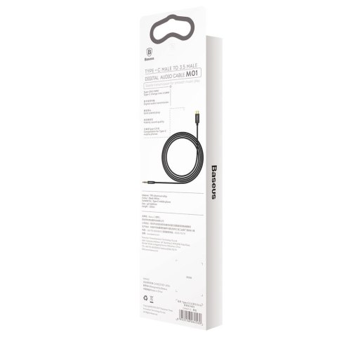 Baseus kabel audio Yiven M01 USB-C - jack 3,5 mm 1,2 m czarny Baseus kabel audio Yiven M01 USB-C - jack 3,5 mm 1,2 m czarny