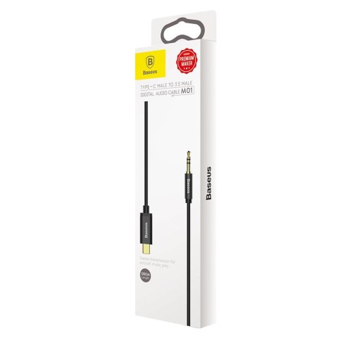Baseus kabel audio Yiven M01 USB-C - jack 3,5 mm 1,2 m czarny Baseus kabel audio Yiven M01 USB-C - jack 3,5 mm 1,2 m czarny