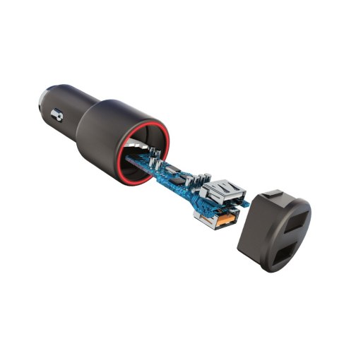 Forever Core ładowarka samochodowa QC 3.0 2x USB 2,4A 30W szara Forever Core ładowarka samochodowa QC 3.0 2x USB 2,4A 30W szara