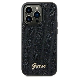 Guess nakładka do iPhone 12 / 12 Pro 6,1" GUHCP12MPMSDGSK czarna HC PU DISCO SCRIPT METAL