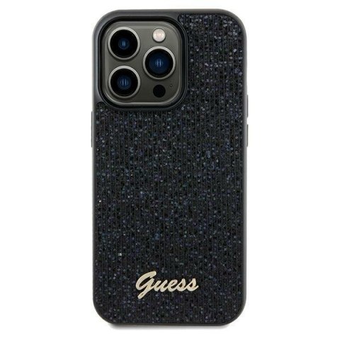 Guess nakładka do iPhone 12 / 12 Pro 6,1" GUHCP12MPMSDGSK czarna HC PU DISCO SCRIPT METAL Guess nakładka do iPhone 12 / 12 Pro 6,1" GUHCP12MPMSDGSK czarna HC PU DISCO SCRIPT METAL